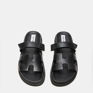 Mayven Black Leather Sandal